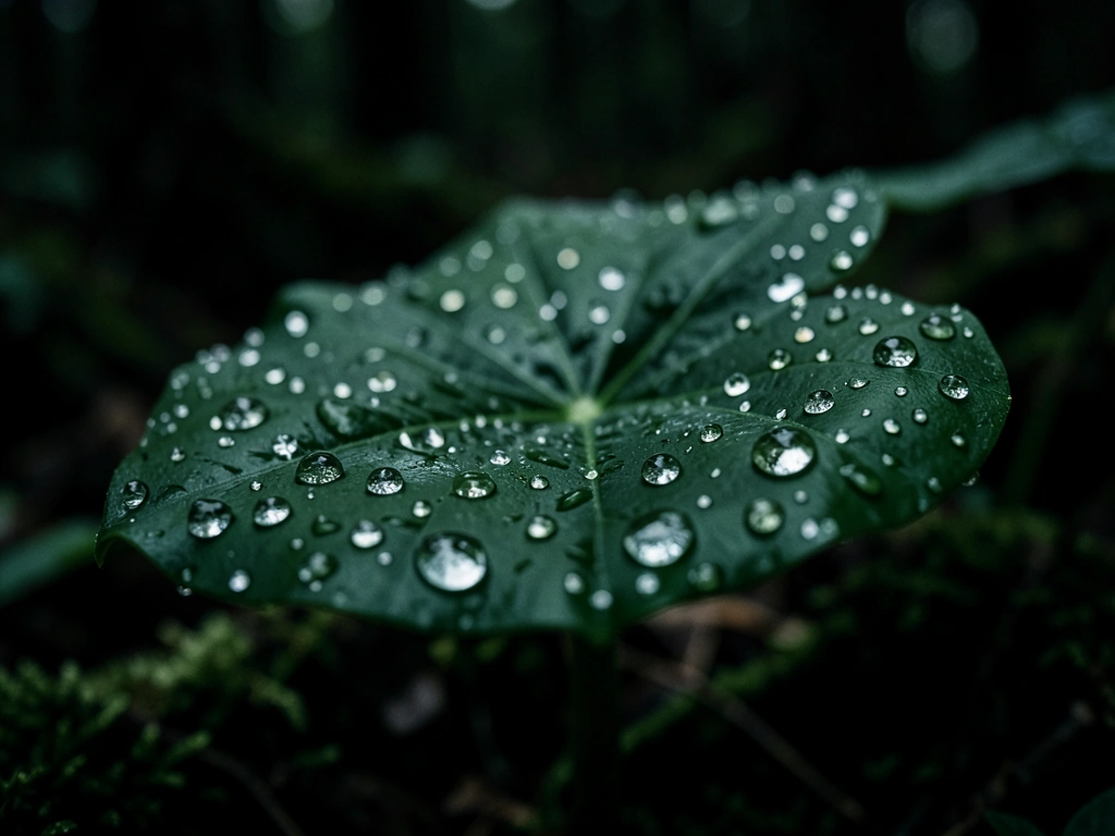 Botanical details representing natural resilience